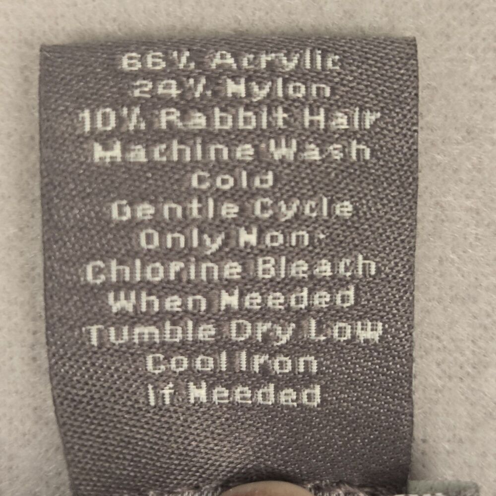 Ann Taylor Petites Open Front Cardigan Size Large Gray Angora Lightweight Knit - Picture 6 of 6